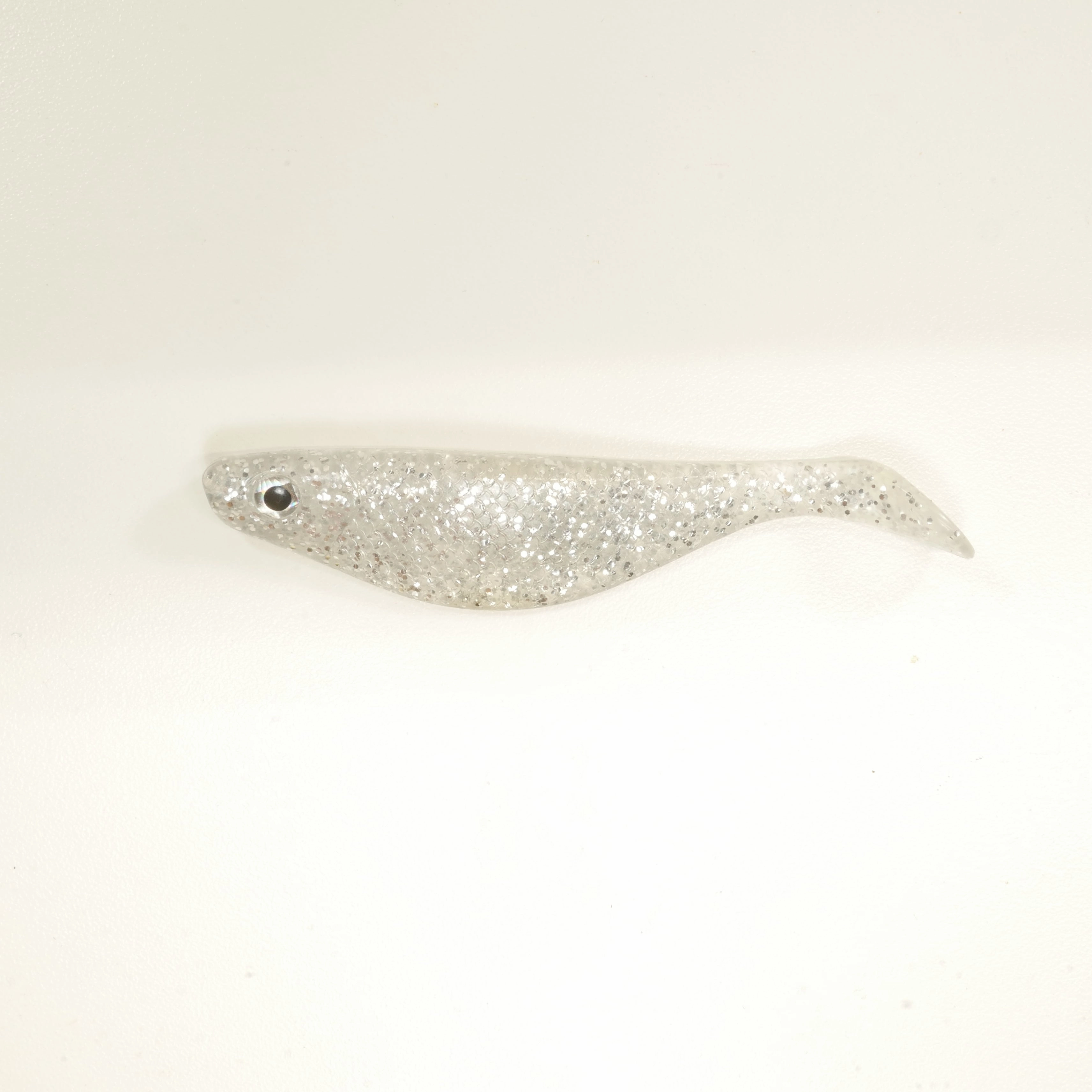 NEW. AATB 4" Paddletail Soft Plastic Pilchard/Shad - Silver Glitter - 20 or 40 pack - FREE SHIPPING