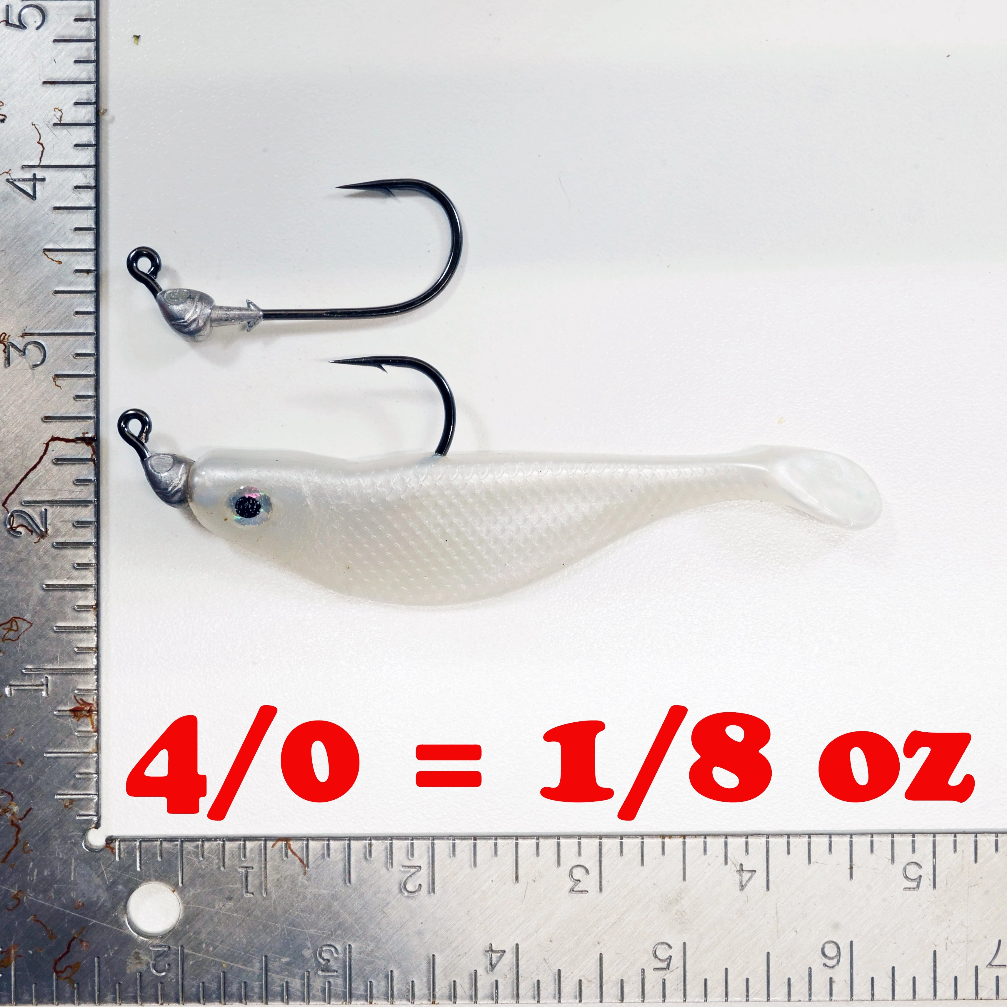 NEW (Gold) 4" Paddletail Soft Plastic (qty 20 or 40)   AATB Jighead (qty 5 or 10)   Eye Pack - COMBO PACK .  FREE SHIPPING.