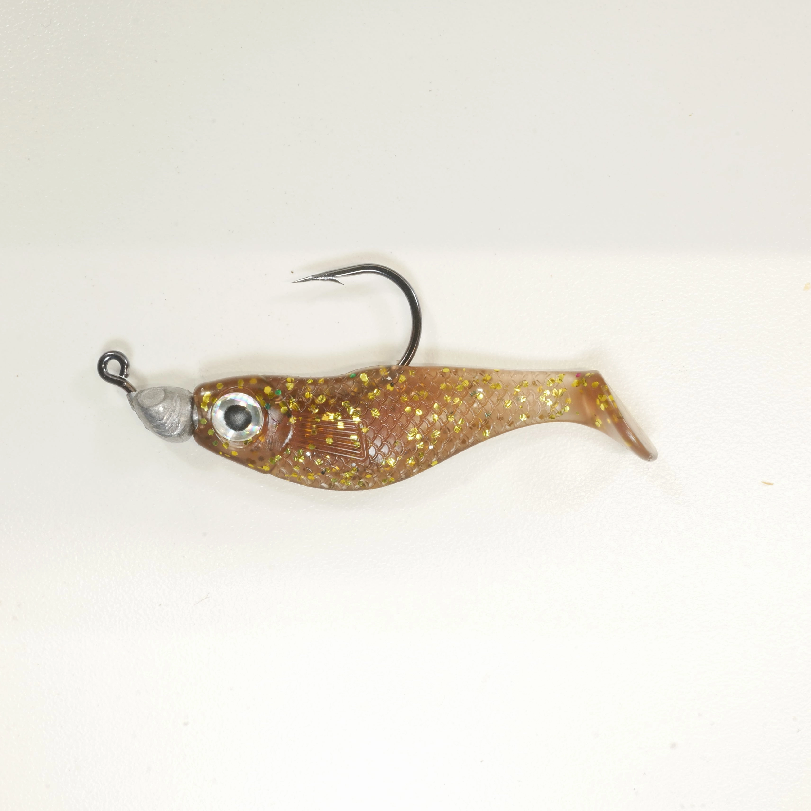 NEW (ROOTBEER) 2 5/8" Paddletail Soft Plastic (qty 20 or 40)   AATB Jighead (qty 5 or 10)   Eye Pack   Eye Dip - COMBO PACK .  FREE SHIPPING.