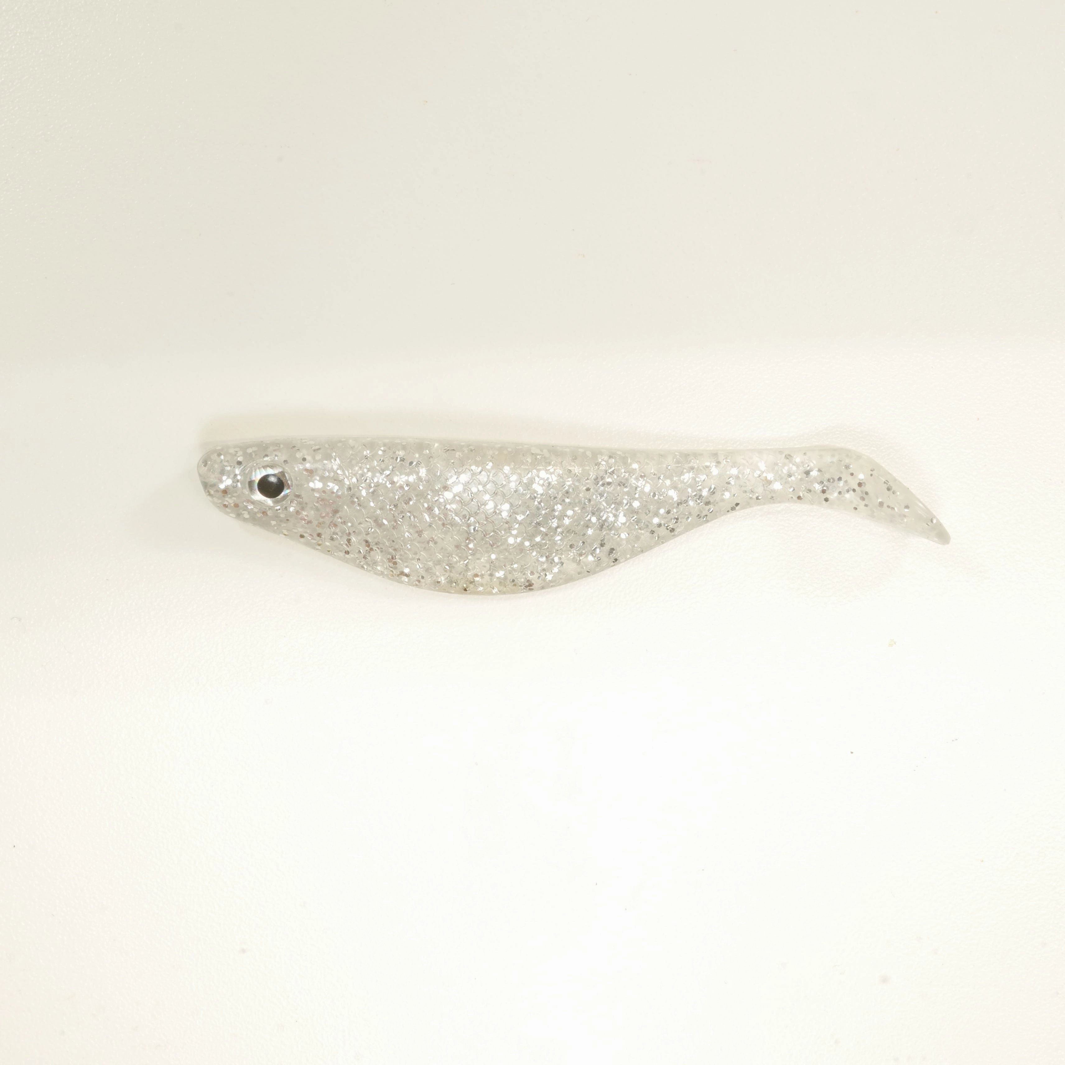 NEW (Silver) 4" Paddletail Soft Plastic (qty 20 or 40)   AATB Jighead (qty 5 or 10)   Eye Pack - COMBO PACK .  FREE SHIPPING.