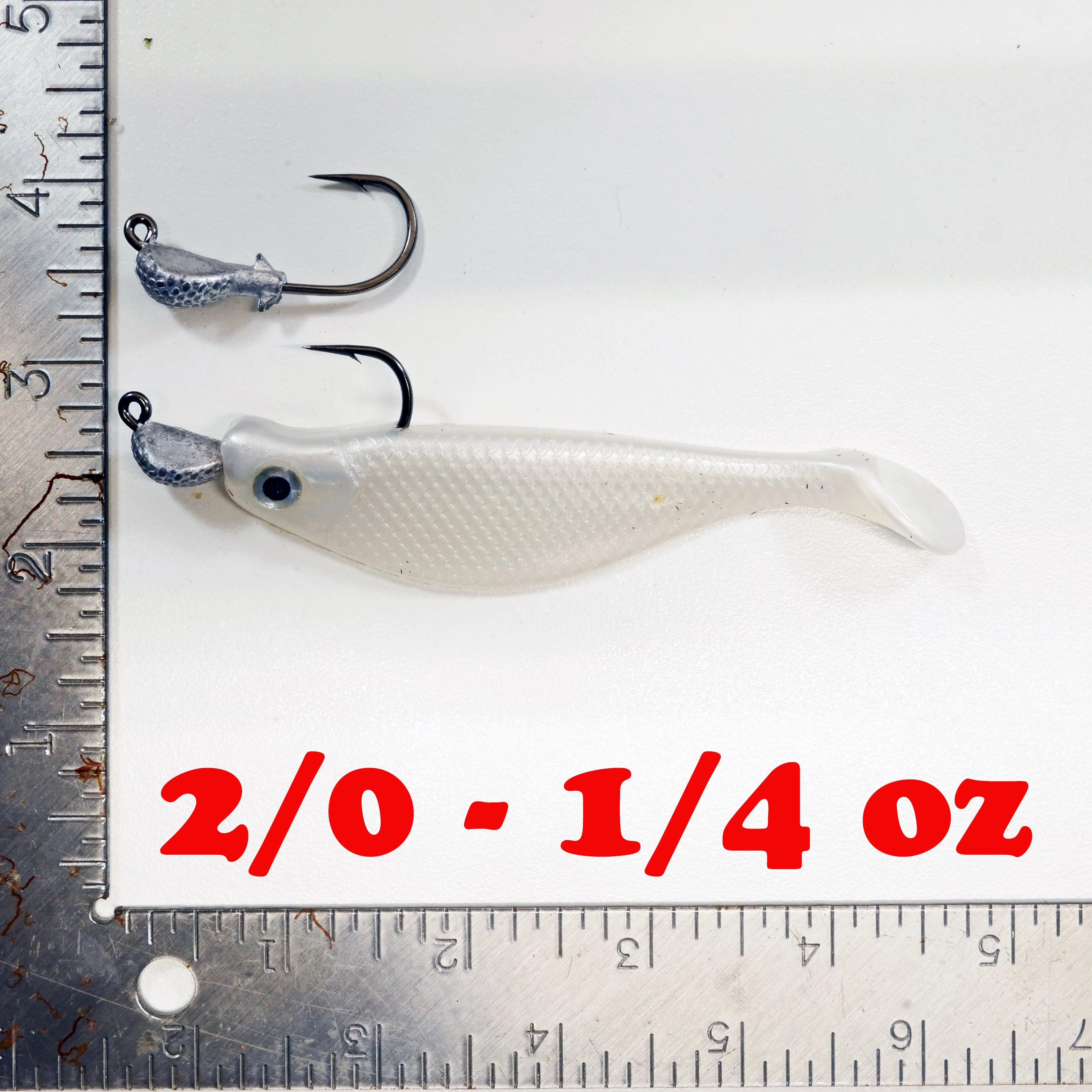 NEW (SILVER) 4" Paddletail Soft Plastic (qty 20 or 40)   AATB Jighead (qty 5 or 10) JIGHEAD COMBO PACK.  FREE SHIPPING.
