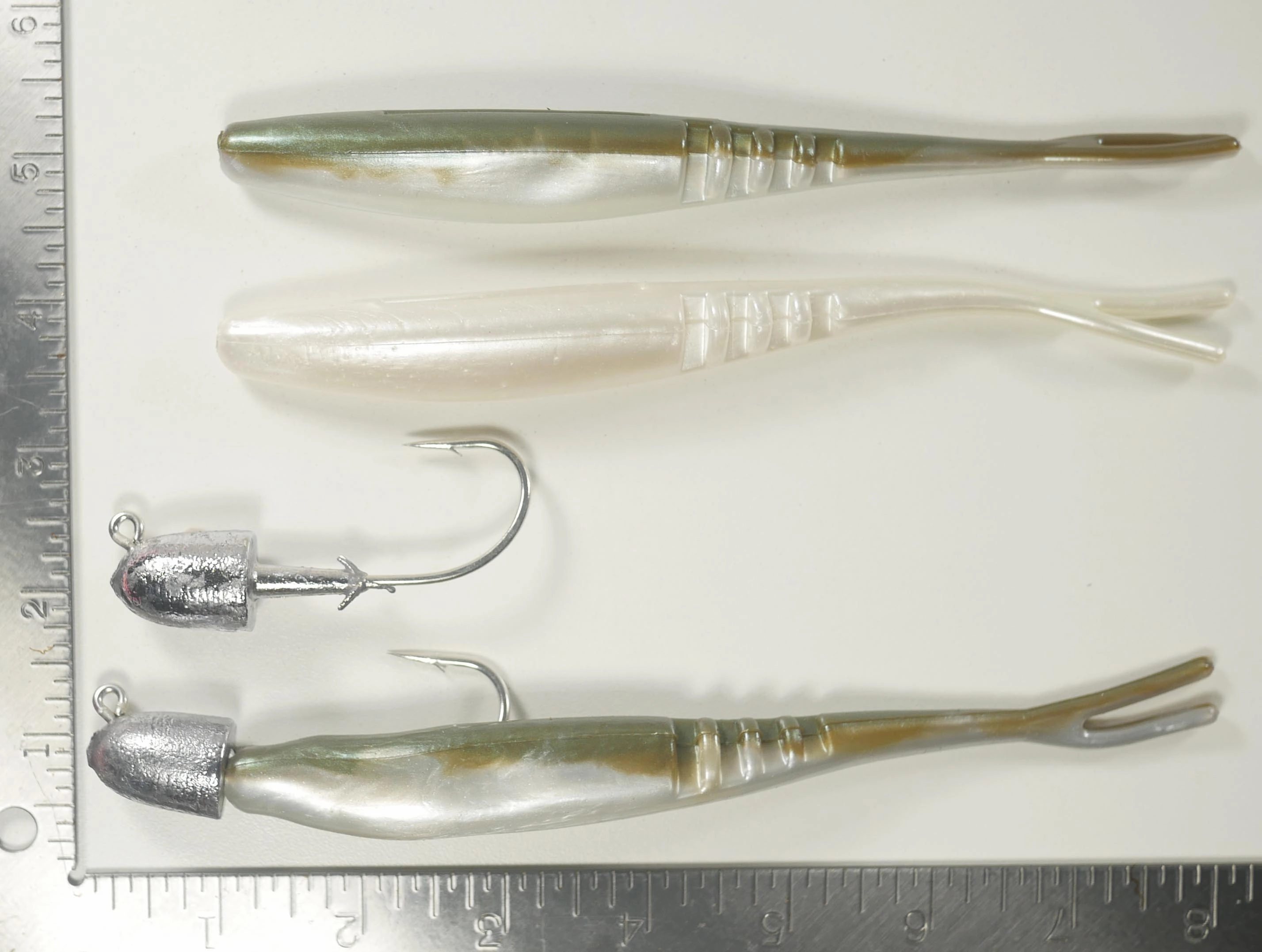 PINK  - JIGHEAD   7" Fluke Soft Plastic -  (2 OR 5) 1, 1.5, OR 2 oz  (5 OR 10) Pack - FREE SHIPPING