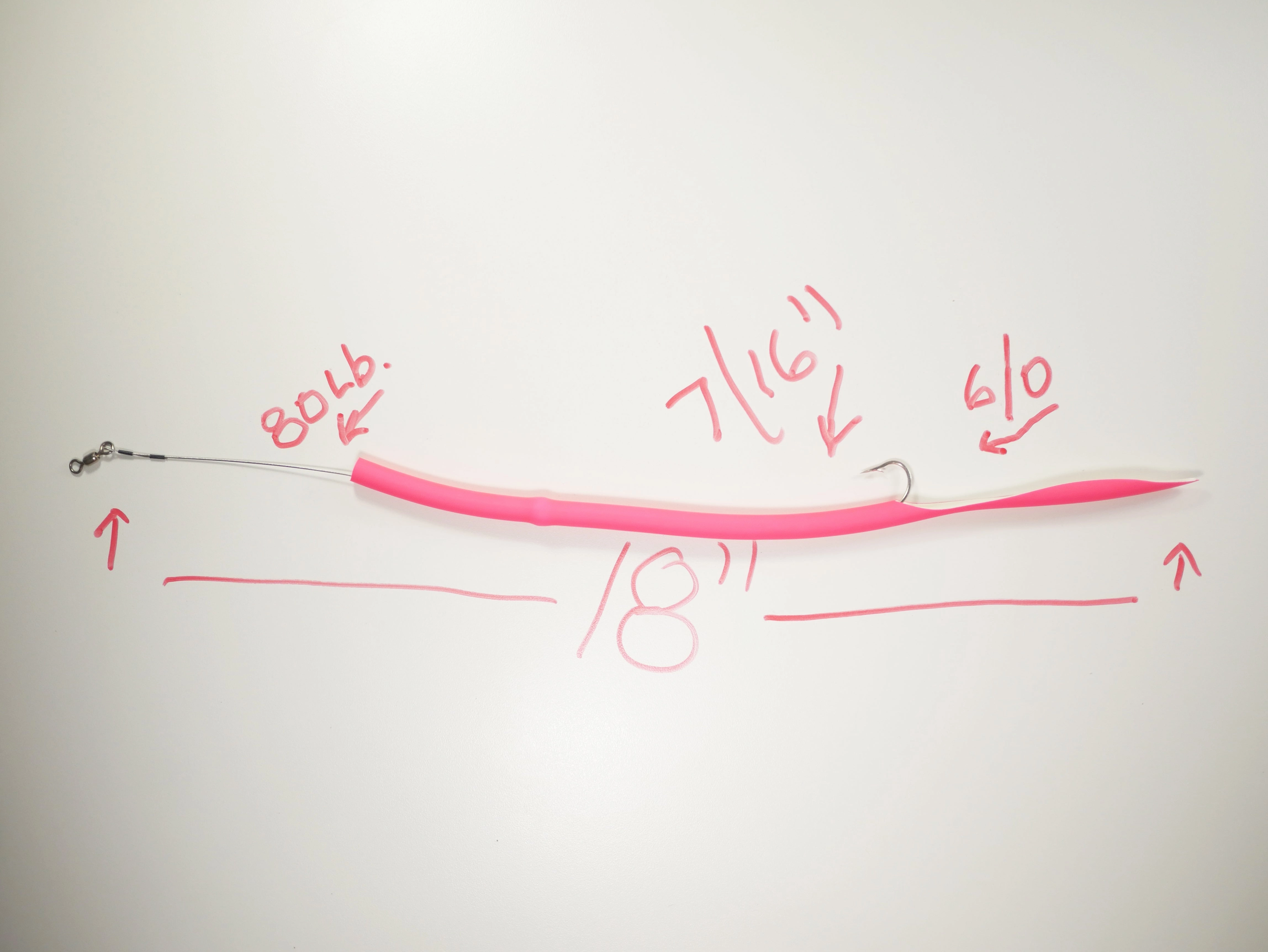 PINK CLASSIC CUDA TUBES J-HOOK - 2 or 5 Pack - FREE SHIPPING