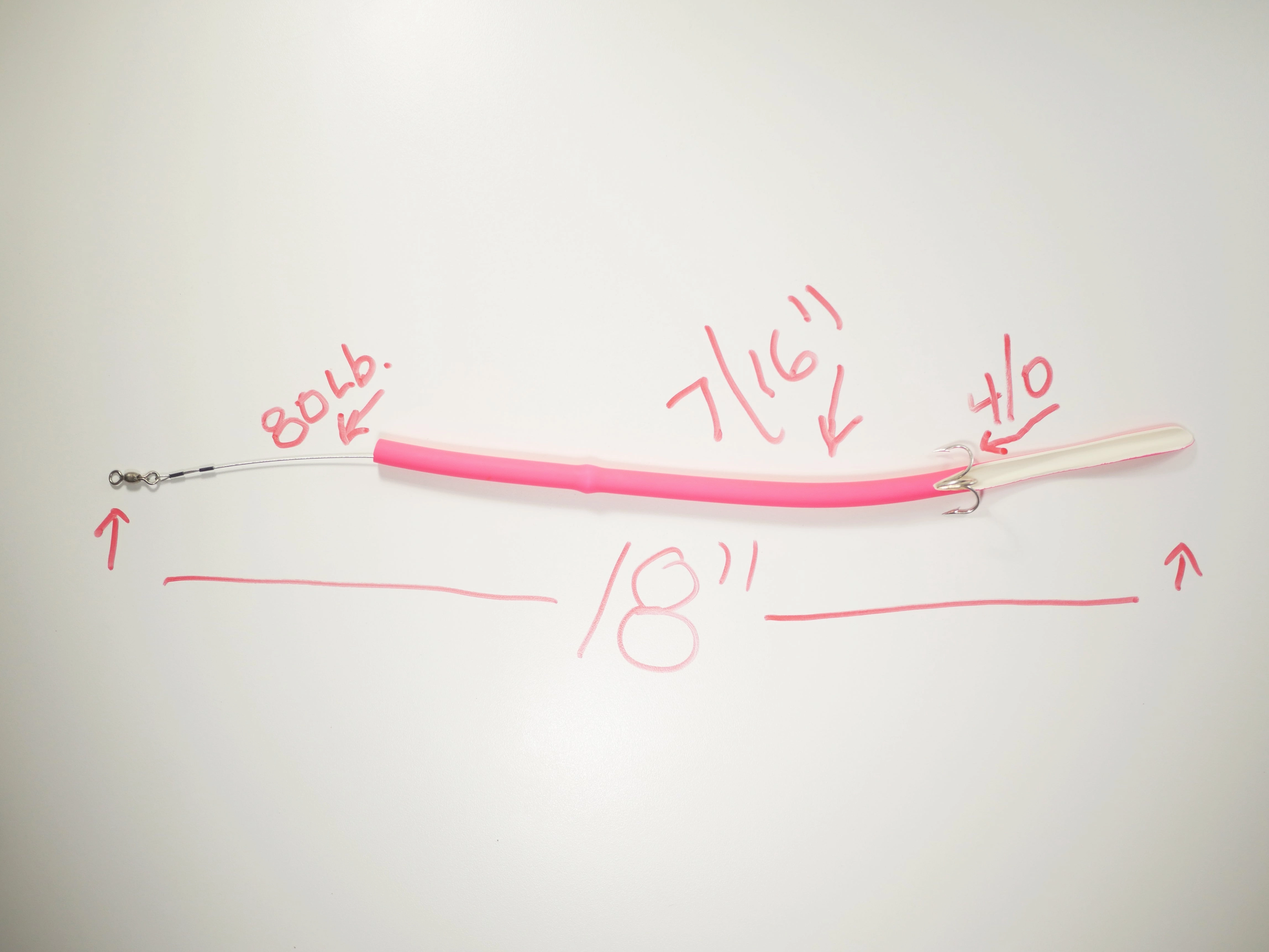 PINK CLASSIC CUDA TUBES TREBLE HOOK - 2 or 5 Pack - FREE SHIPPING