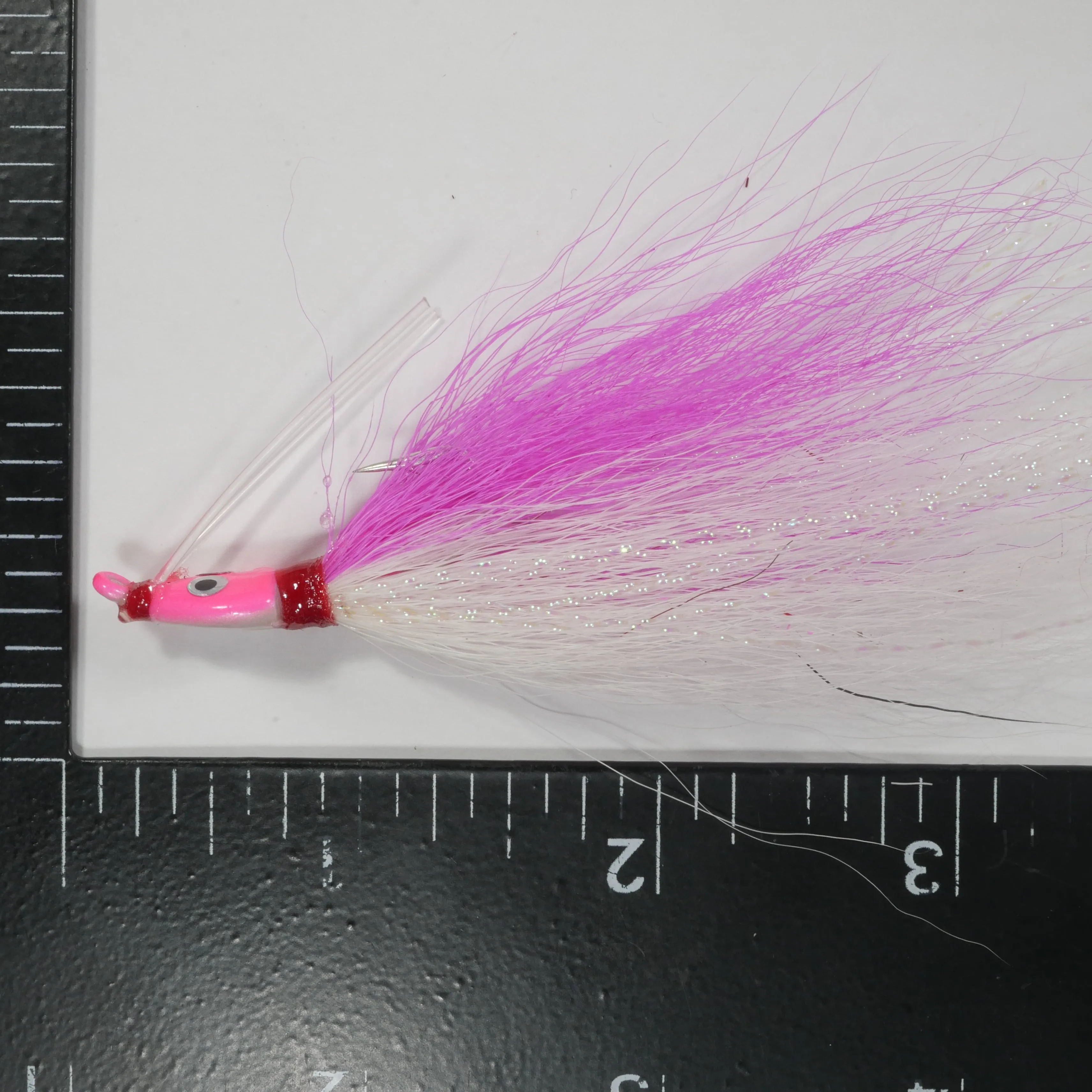 (PINK/WHITE) BONEFISH BUCKTAIL (STRAIGHT) - 1/8 oz - 3, 5, or 10 pack.  FREE SHIPPING