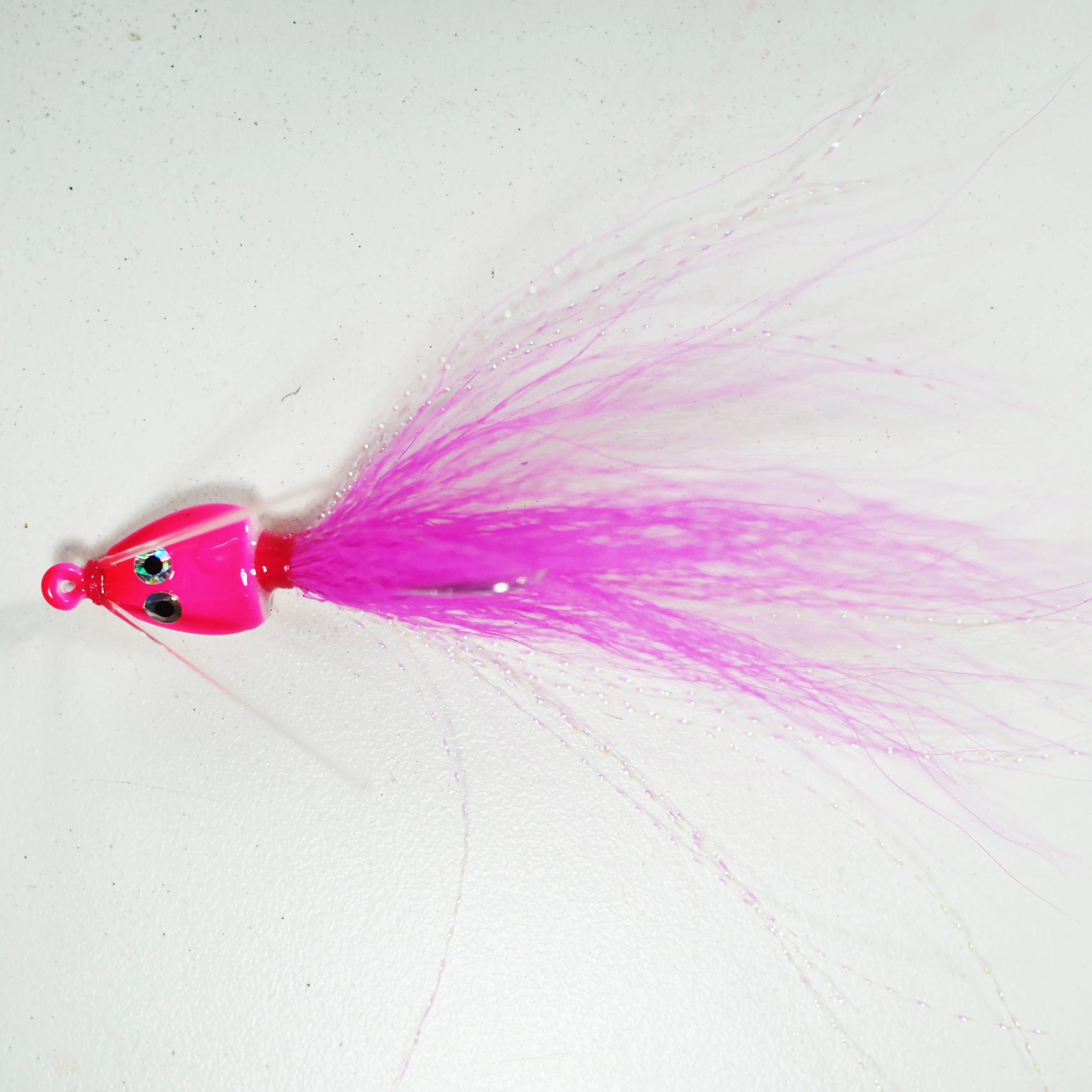 (PINK/WHITE) BONEFISH BUCKTAIL (STRAIGHT) - 1/8 oz - 3, 5, or 10 pack.  FREE SHIPPING