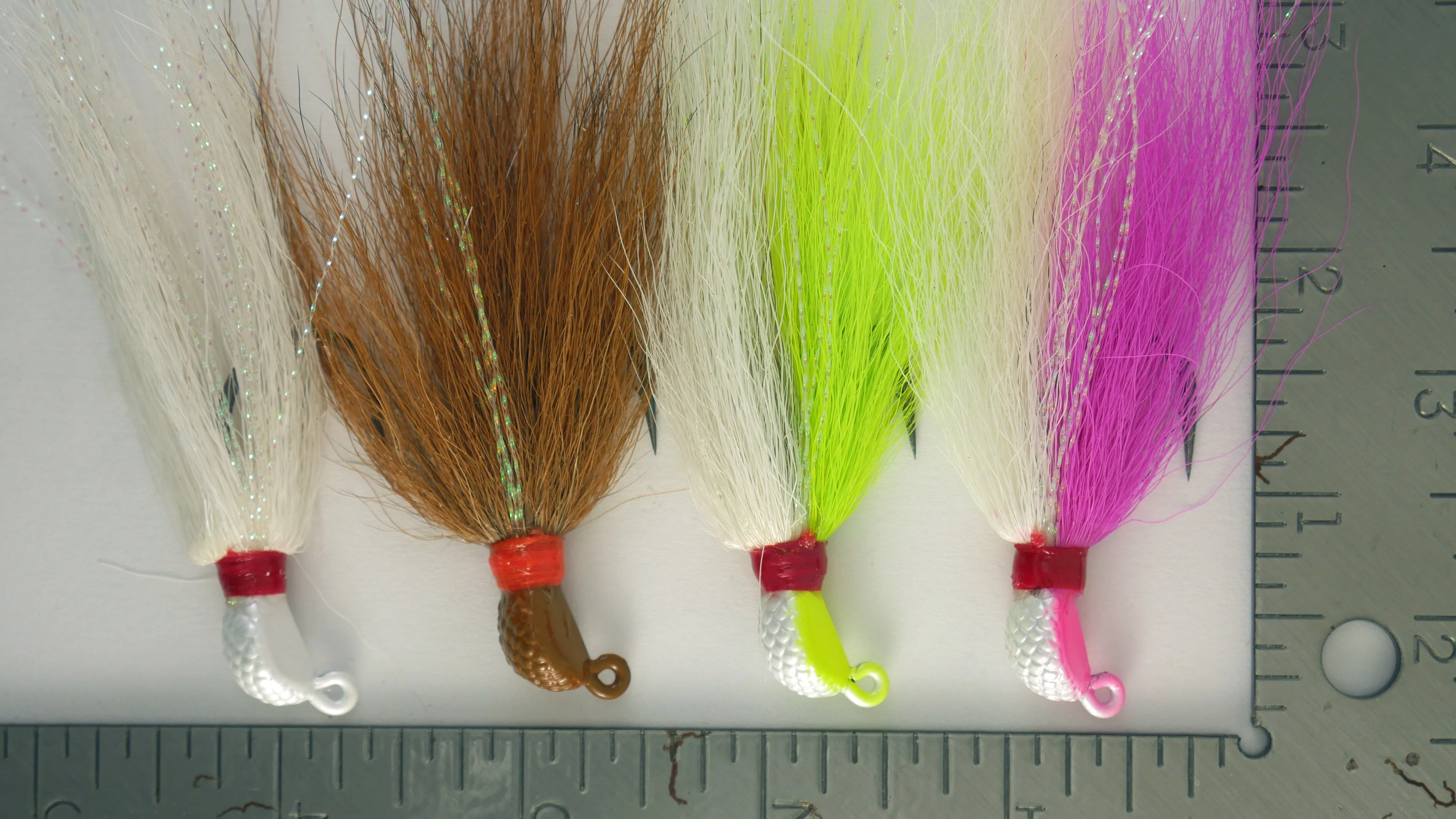 Sample Pack (2 or 4 of each color) - 1/4 oz Bucktail Jig - Cobra Jighead 2X Strong Mustad Hook