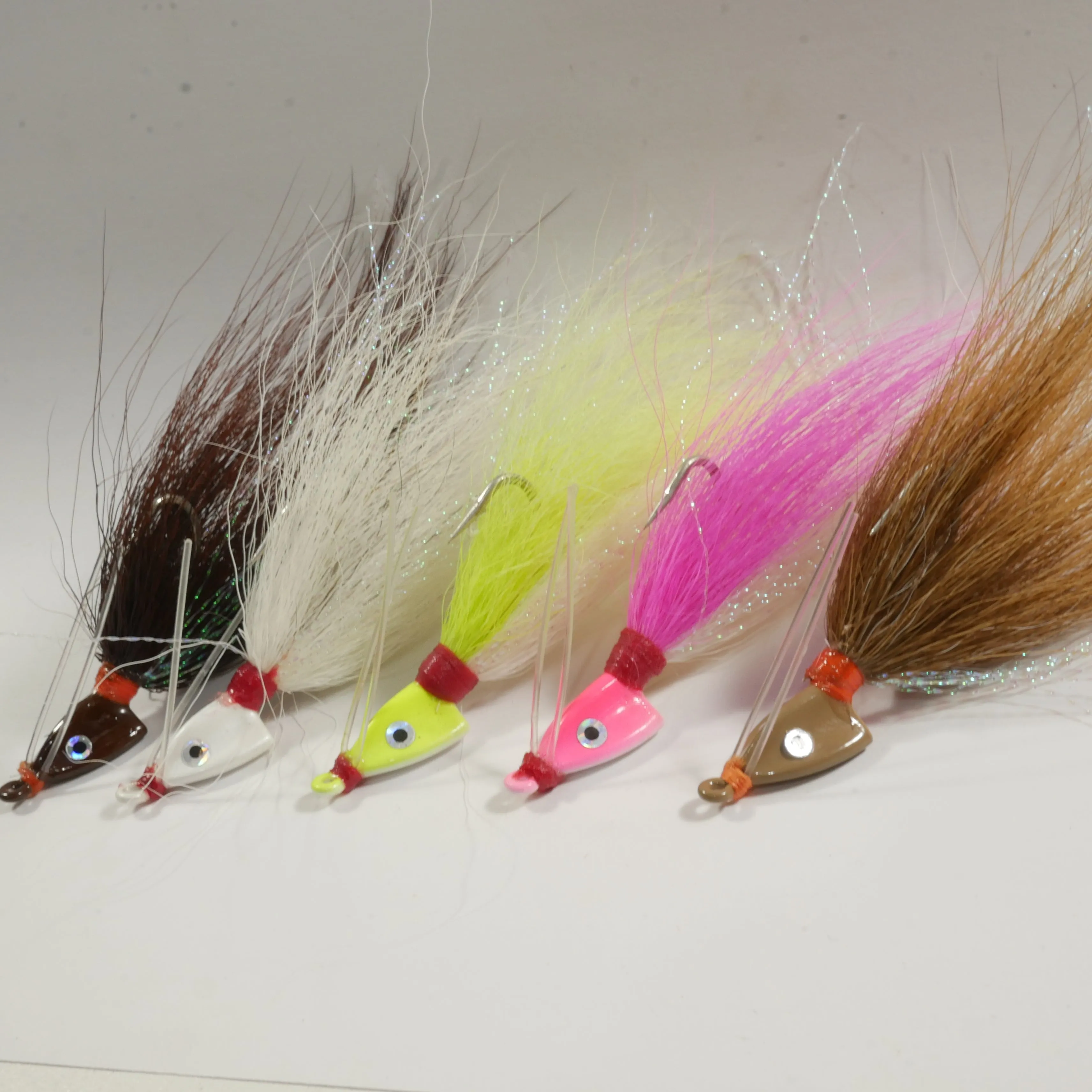 (SAMPLE PACK) BONEFISH BUCKTAIL (30 ANGLED) - 1/4 oz - 2 each (10 pack) or 4 each (20 pack).  FREE SHIPPING