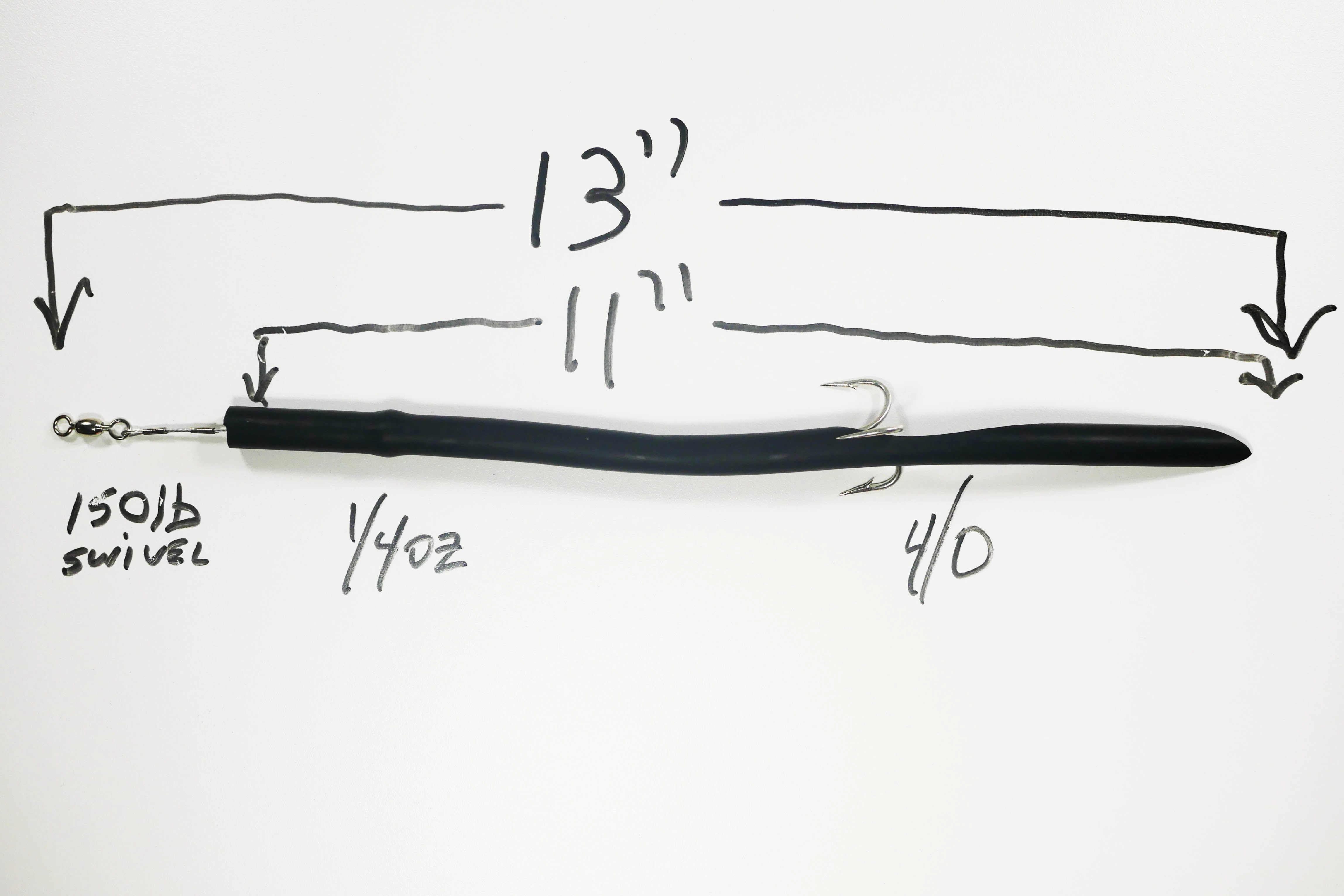 STUBBY BLACK CLASSIC CUDA TUBES TREBLE HOOK - 2 or 5 Pack - FREE SHIPPING