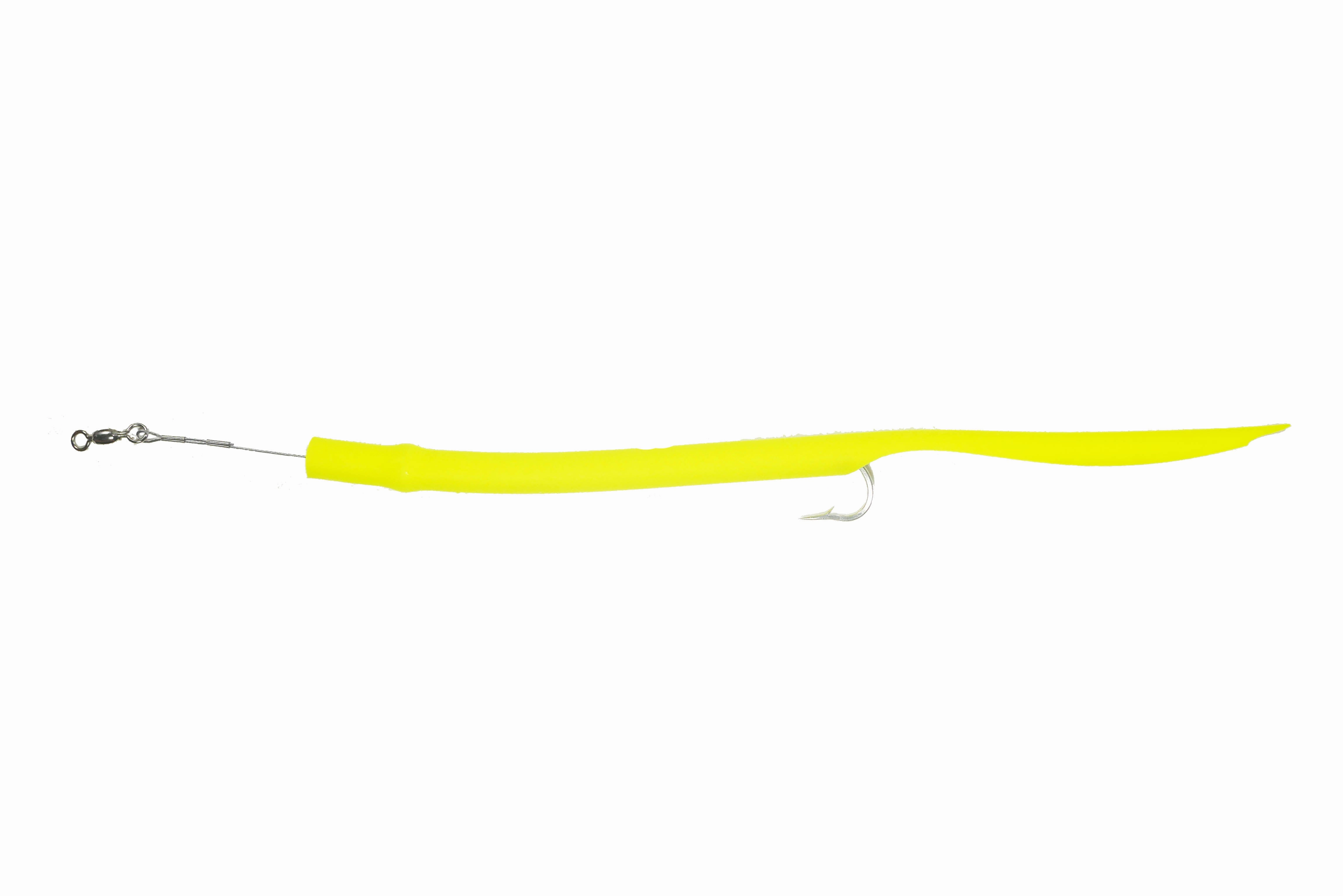 STUBBY CHARTREUSE CLASSIC CUDA TUBES J-HOOK - 2 or 5 Pack - FREE SHIPPING
