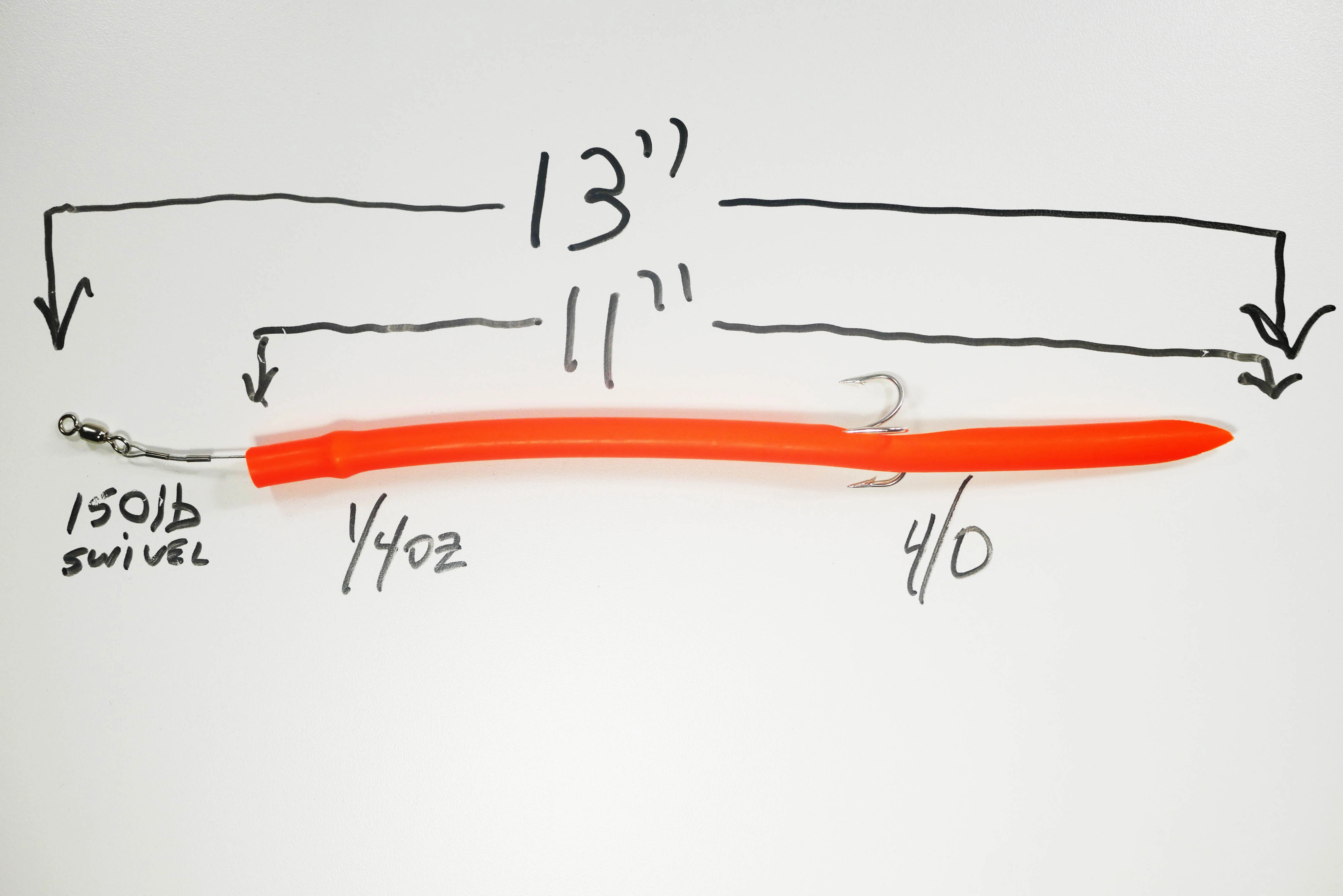 STUBBY ORANGE CLASSIC CUDA TUBES TREBLE HOOK - 2 or 5 Pack - FREE SHIPPING