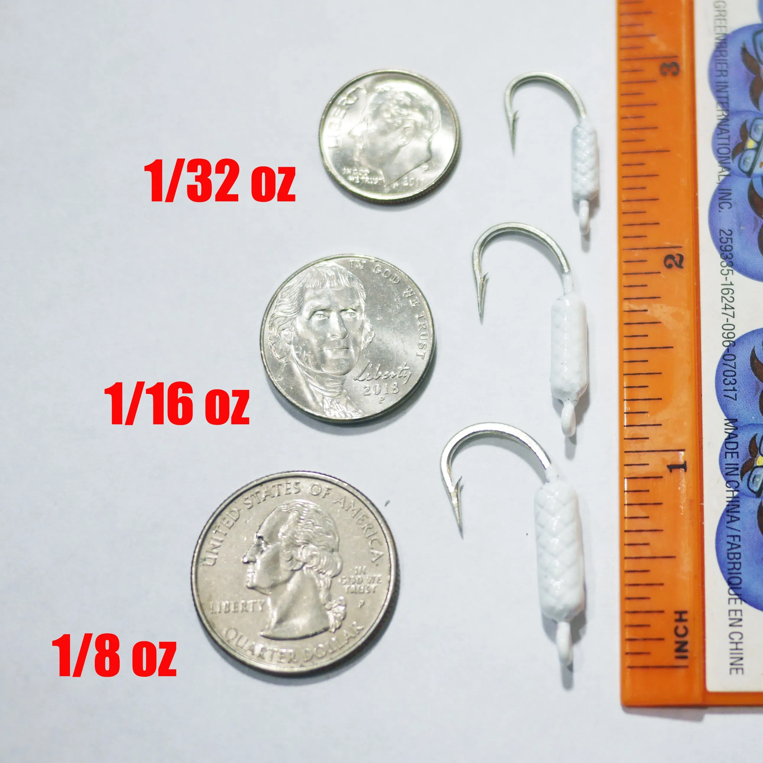 WHITE - 25/50 CT. - Yellowtail Snapper Drift Jig - FREE SHIPPING