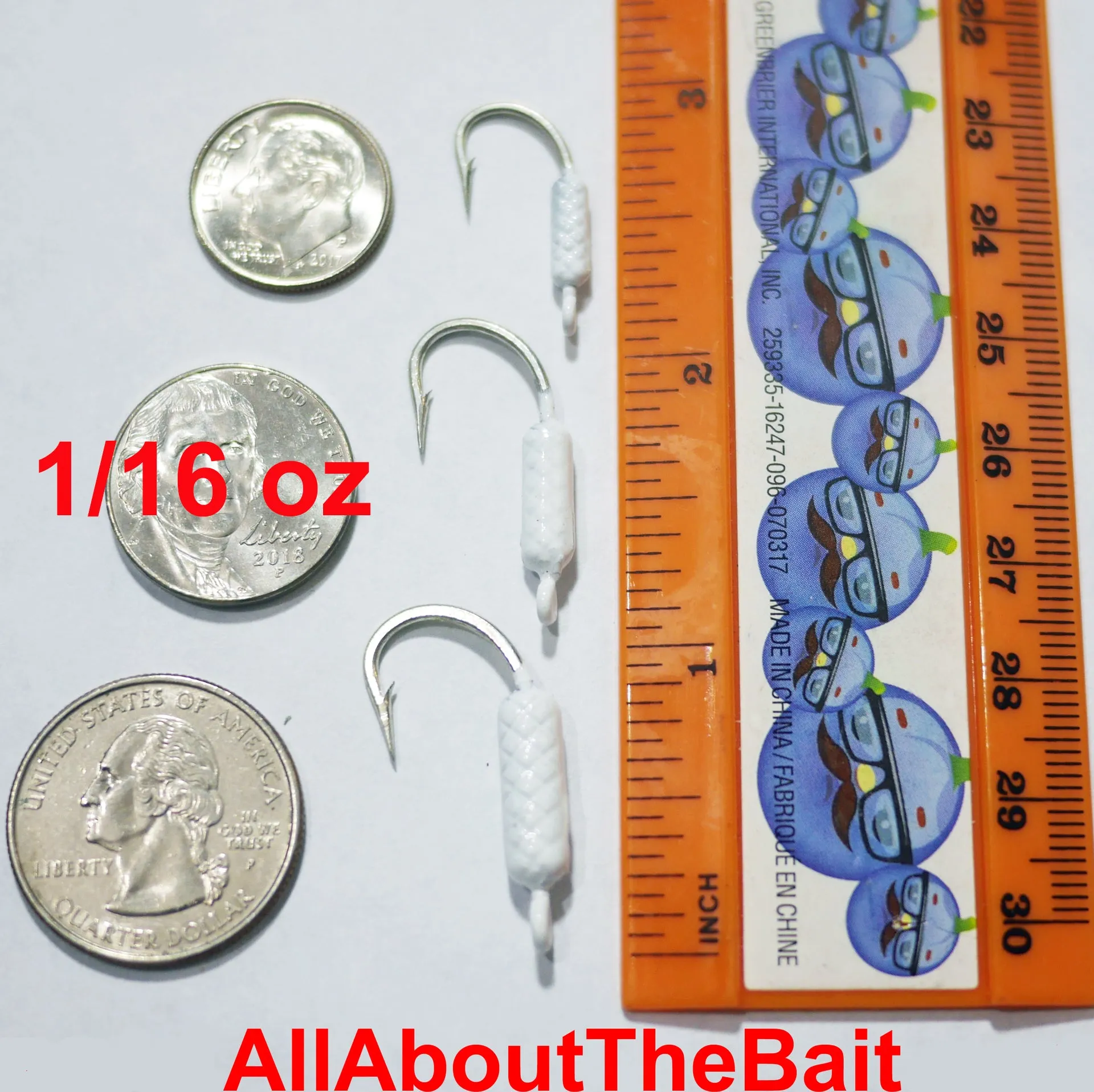 WHITE - 25/50 CT. - Yellowtail Snapper Drift Jig - FREE SHIPPING