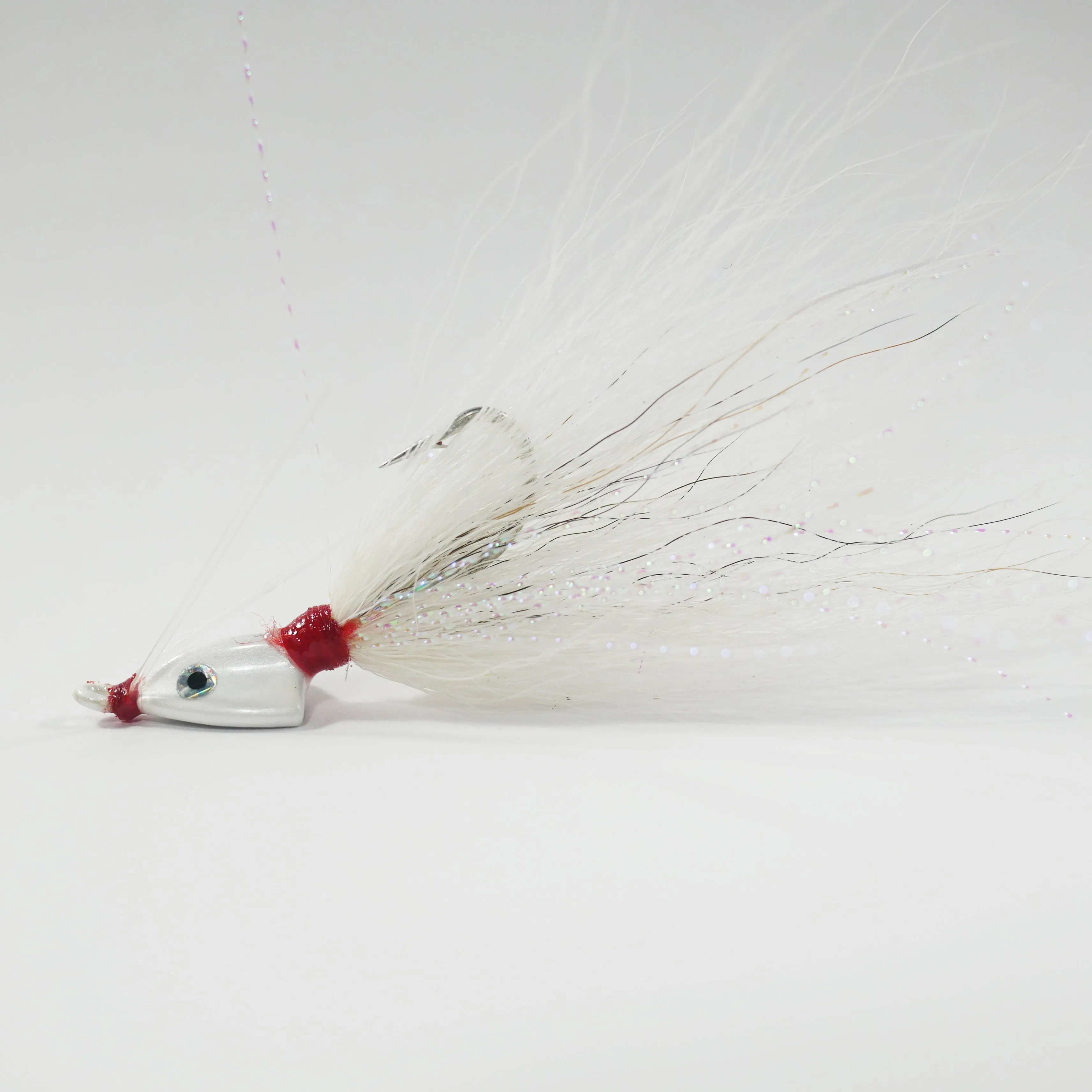 (WHITE) BONEFISH BUCKTAIL (30 ANGLED) - 1/4 oz - 3, 5, or 10 pack.  FREE SHIPPING