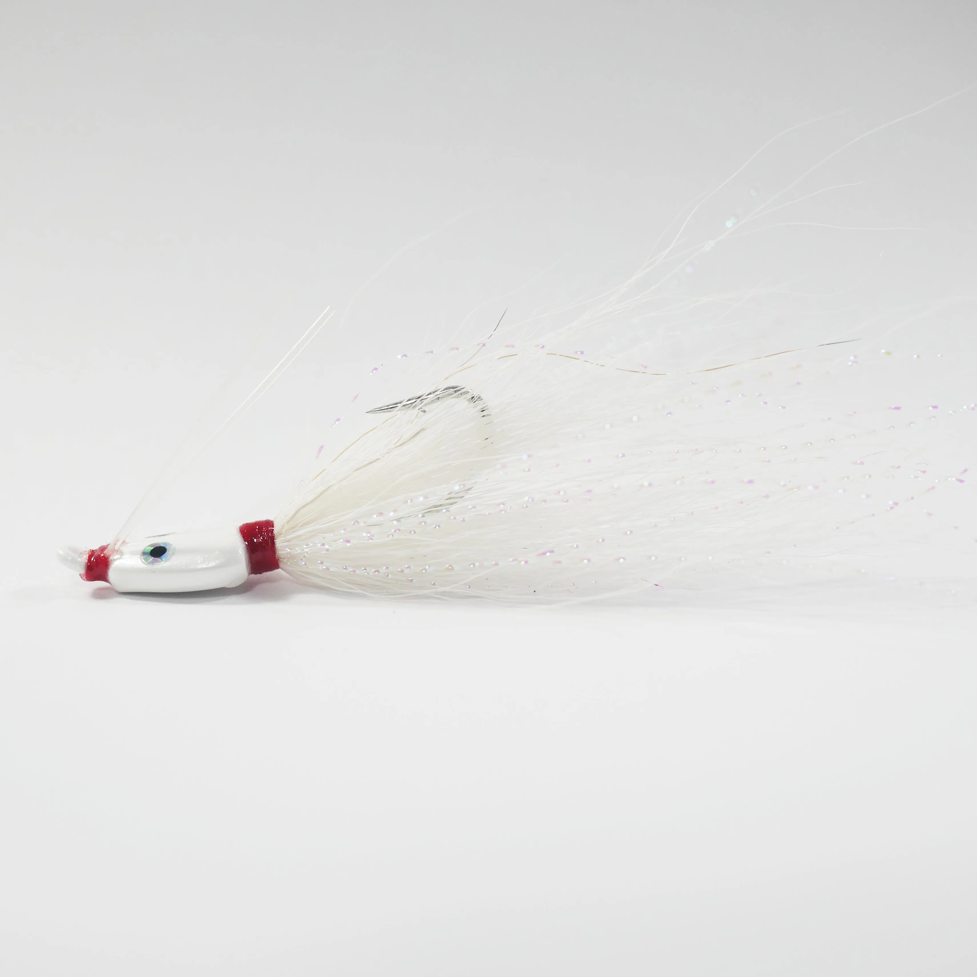 (WHITE) BONEFISH BUCKTAIL (STRAIGHT) - 1/4 oz - 3, 5, or 10 pack.  FREE SHIPPING